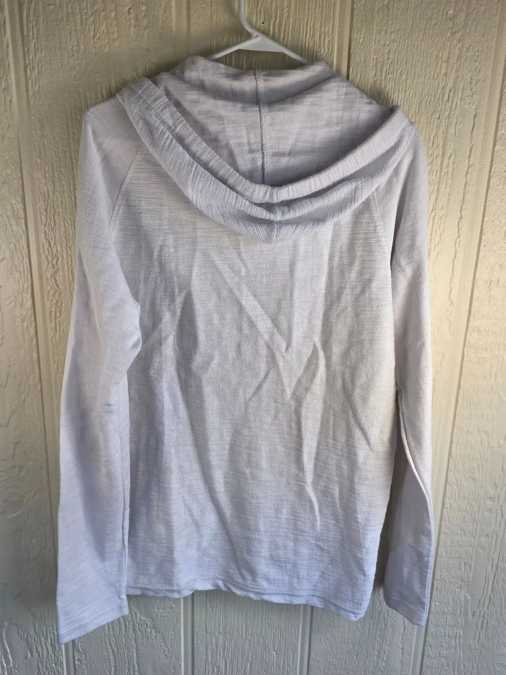 Free Planet White Hooded Knit Henley - Men's Lightweight Pullover, Size XL